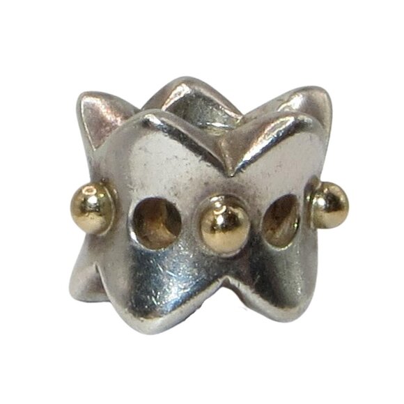 Pandora Rare Eyelet Lace 14k Gold & Sterling Silver Charm 790326 - Picture 3 of 6